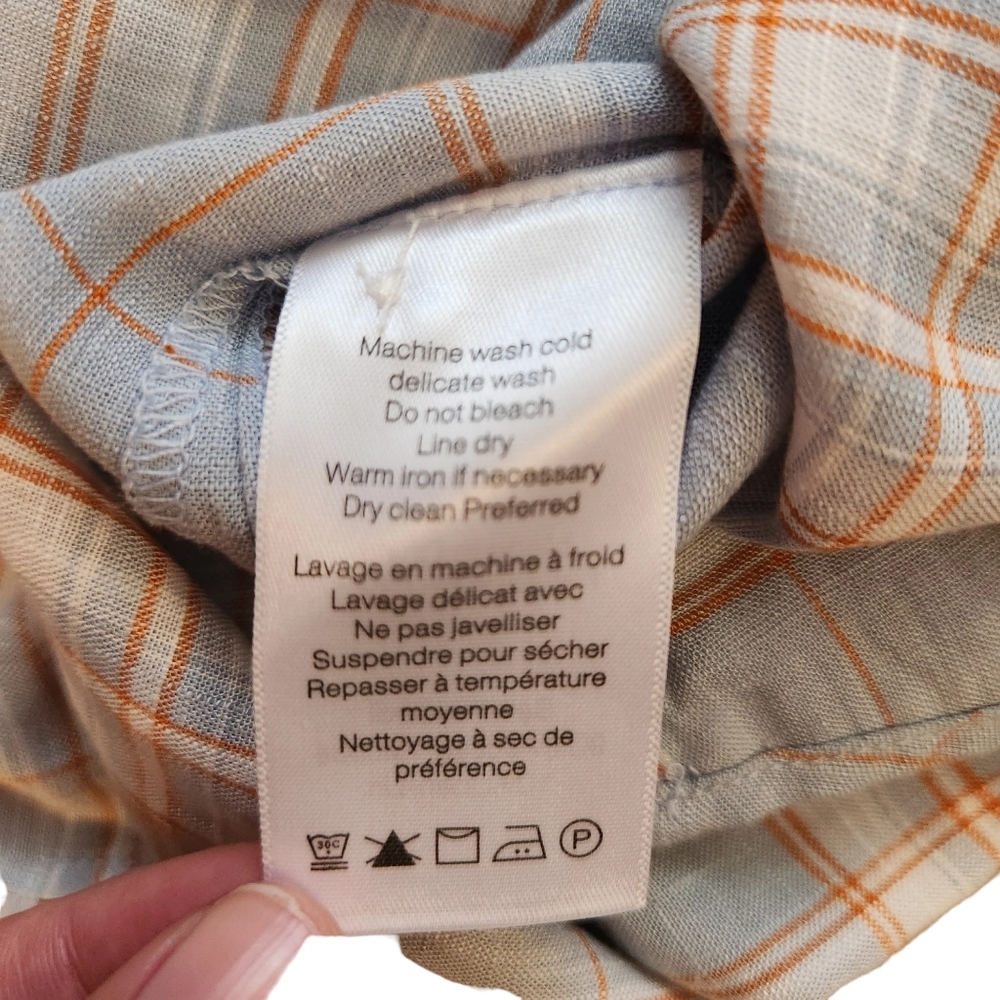 Veronica Beard NWT Size XS Leina Shirt in Vapor Multi, Sleeveless Ruffles Linen - Picture 13 of 14